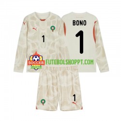 Camisola Júnior Marrocos Yassine Bounou 1 Guarda-redes Alternativa Equipamento 2024 Manga Comprida