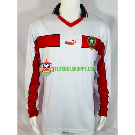 Camisola Homem Marrocos Retro Alternativa Equipamento 1998 Manga Comprida
