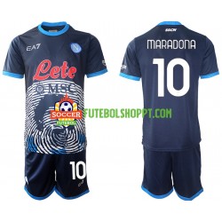 Camisola Júnior Napoli Diego Maradona 10 Special 2 Principais Equipamento 2021-2022 Manga Curta