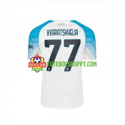 Camisola Homem Napoli Face Game Kvaratskhelia 77 Principais Equipamento 2022-2023 Manga Curta