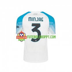 Camisola Homem Napoli Face Game Minjae 3 Principais Equipamento 2022-2023 Manga Curta