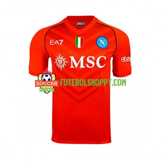 Camisola Homem Napoli Guarda-redes Principais Equipamento 2023-2024 Manga Curta