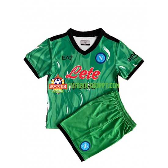 Camisola Júnior Napoli Guarda-redes Principais Equipamento 2021-2022 Manga Curta