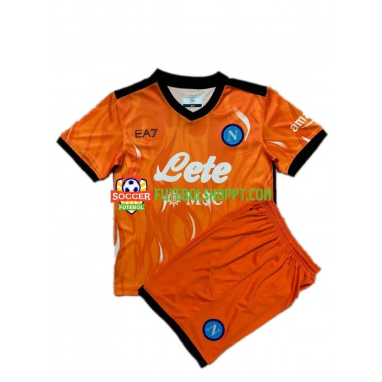 Camisola Júnior Napoli Guarda-redes Terceiro Equipamento 2021-2022 Manga Curta