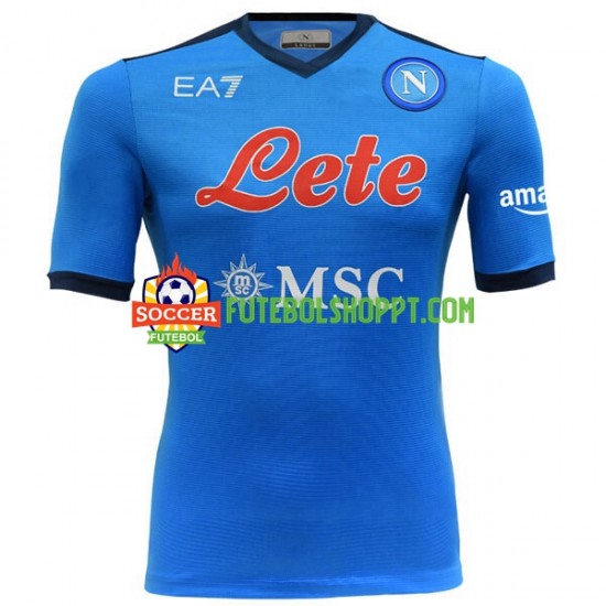 Camisola Homem Napoli Principais Equipamento 2021-2022 Manga Curta