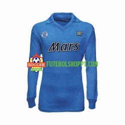 Camisola Homem Napoli 1989 Retro Principais Equipamento 1990 Manga Comprida
