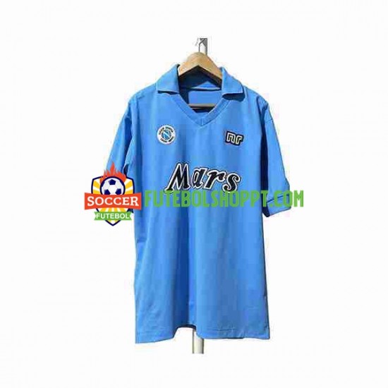 Camisola Homem Napoli 1989 Retro Principais Equipamento 1990 Manga Curta