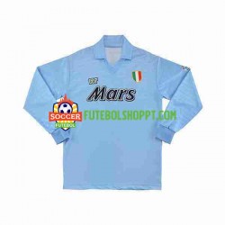 Camisola Homem Napoli 1991 Retro Principais Equipamento 1990 Manga Comprida