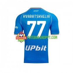 Camisola Homem Napoli Khvicha Kvaratskhelia 77 Principais Equipamento 2023-2024 Manga Curta