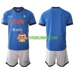 Camisola Júnior Napoli Principais Equipamento 2021-2022 Manga Curta