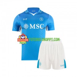 Camisola Júnior Napoli Principais Equipamento 2024-2025 Manga Curta