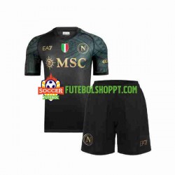 Camisola Júnior Napoli Terceiro Equipamento 2023-2024 Manga Curta