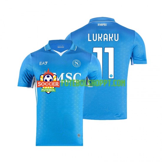 Camisola Homem Napoli Lukaku 11 Principais Equipamento 2024-2025 Manga Curta