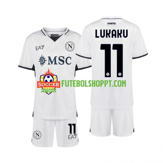 Camisola Júnior Napoli Lukaku 11 Alternativa Equipamento 2024-2025 Manga Curta