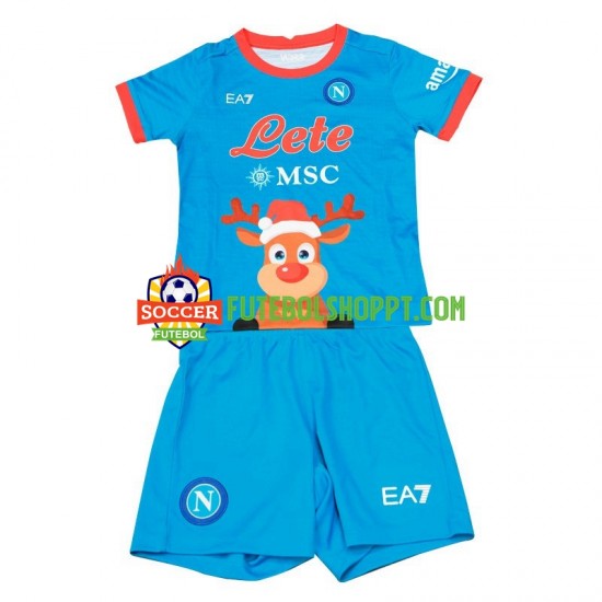 Camisola Júnior Napoli Xmas Principais Equipamento 2022-2023 Manga Curta