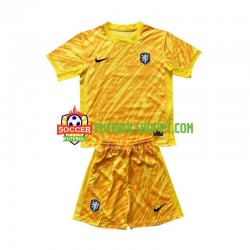 Camisola Júnior Países Baixos Guarda-redes Alternativa Equipamento Euro 2024 Manga Curta