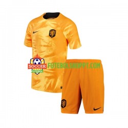Camisola Júnior Países Baixos Principais Equipamento Mundial 2022 Manga Curta