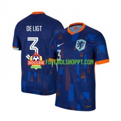 Camisola Homem Países Baixos Matthijs de Ligt 3 Alternativa Equipamento Euro 2024 Manga Curta