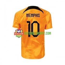 Camisola Homem Países Baixos Memphis 10 Principais Equipamento Mundial 2022 Manga Curta
