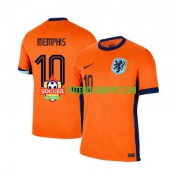 Camisola Homem Países Baixos Memphis Depay 10 Principais Equipamento Euro 2024 Manga Curta