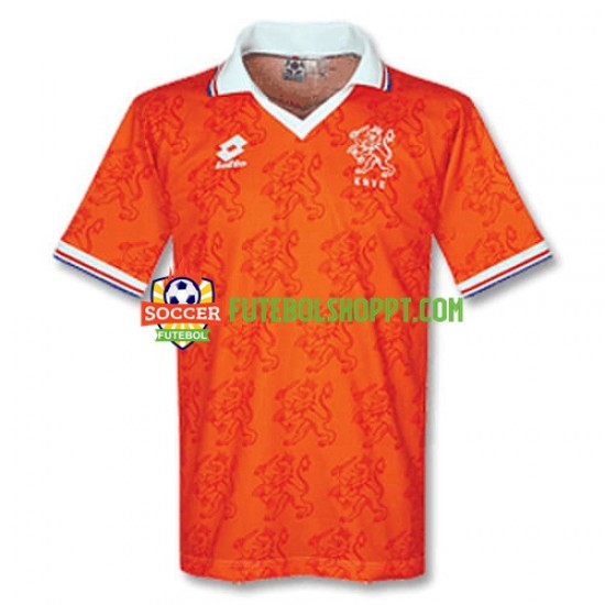 Camisola Homem Países Baixos 1996 Retro Principais Equipamento Manga Curta