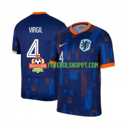 Camisola Homem Países Baixos Virgil van Dijk 4 Alternativa Equipamento Euro 2024 Manga Curta