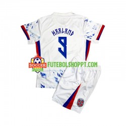 Camisola Júnior Noruega Erling Haaland 9 Alternativa Equipamento 2024 Manga Curta