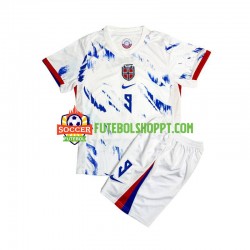 Camisola Júnior Noruega Erling Haaland 9 Alternativa Equipamento 2024 Manga Curta