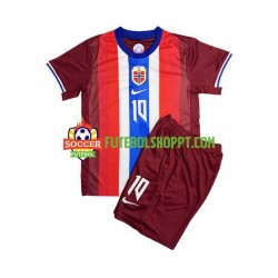Camisola Júnior Noruega Martin Odegaard 8 Principais Equipamento 2024 Manga Curta