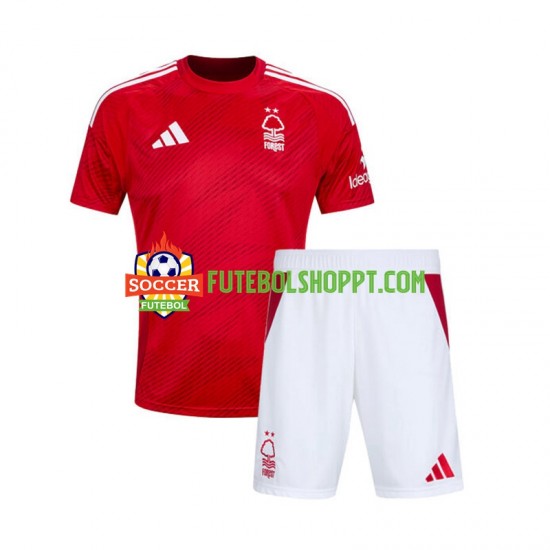 Camisola Júnior Nottingham Forest Principais Equipamento 2024-2025 Manga Curta