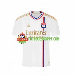 Camisola Homem Olympique Lyonnais Principais Equipamento 2023-2024 Manga Curta