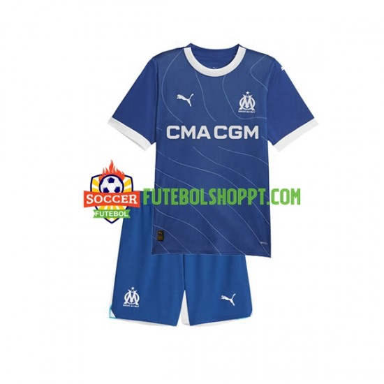 Camisola Júnior Olympique de Marseille Alternativa Equipamento 2023-2024 Manga Curta