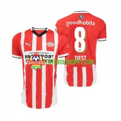 Camisola Homem PSV Eindhoven Sergino Dest 8 Principais Equipamento 2024-2025 Manga Curta