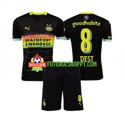 Camisola Júnior PSV Eindhoven Sergino Dest 8 Alternativa Equipamento 2024-2025 Manga Curta