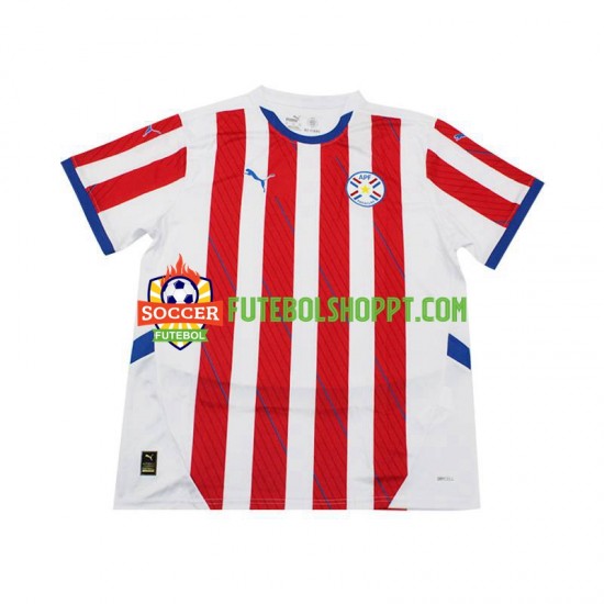 Camisola Homem Paraguai Principais Equipamento 2024 Manga Curta