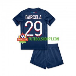 Camisola Júnior Paris Saint-Germain Bradley Barcola 29 Principais Equipamento 2024-2025 Manga Curta
