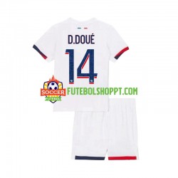 Camisola Júnior Paris Saint-Germain Desire Doue 14 Alternativa Equipamento 2024-2025 Manga Curta