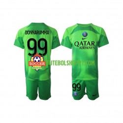Camisola Júnior Paris Saint-Germain Donnarumma 99 Guarda-redes Principais Equipamento 2022-2023 Manga Curta