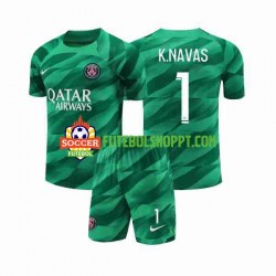 Camisola Júnior Paris Saint-Germain K.NAVAS 1 Guarda-redes Principais Equipamento 2023-2024 Manga Curta