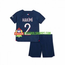 Camisola Júnior Paris Saint-Germain Hakimi 2 Principais Equipamento 2023-2024 Manga Curta