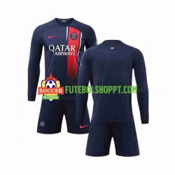 Camisola Júnior Paris Saint-Germain Principais Equipamento 2023-2024 Manga Comprida