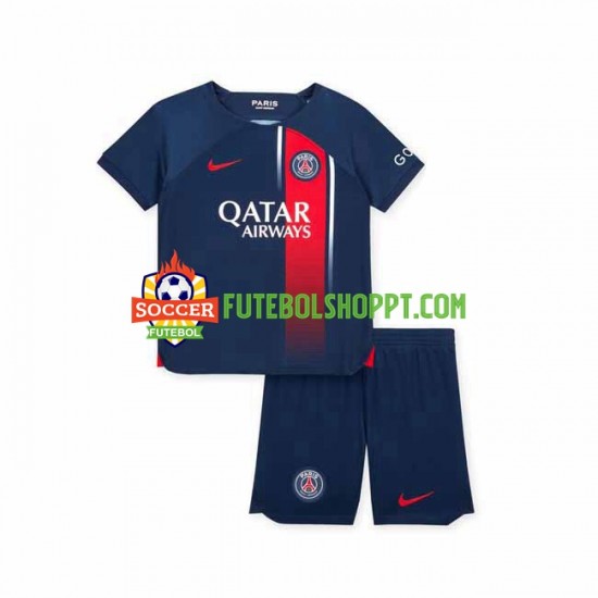 Camisola Júnior Paris Saint-Germain Principais Equipamento 2023-2024 Manga Curta
