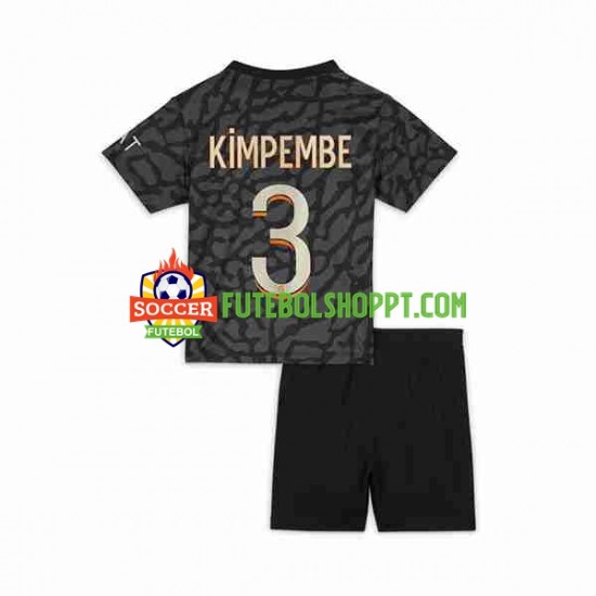 Camisola Júnior Paris Saint-Germain Kimpembe 3 Terceiro Equipamento 2023-2024 Manga Curta