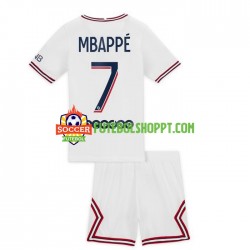 Camisola Júnior Paris Saint-Germain Mbappé Kylian 7 Quarto Equipamento 2021-2022 Manga Curta
