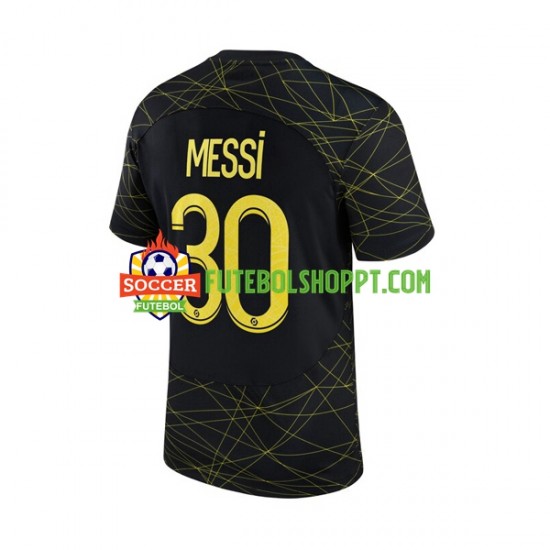 Camisola Homem Paris Saint-Germain Lionel Messi 10 Quarto Equipamento 2022-2023 Manga Curta