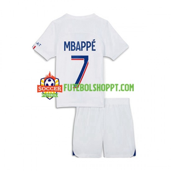 Camisola Júnior Paris Saint-Germain Mbappé 7 Terceiro Equipamento 2022-2023 Manga Curta