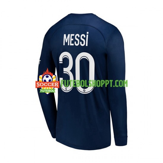 Camisola Homem Paris Saint-Germain Messi 30 Principais Equipamento 2022-2023 Manga Comprida
