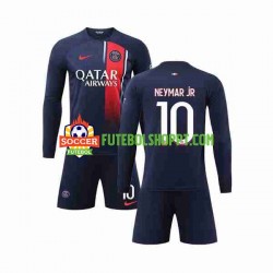 Camisola Júnior Paris Saint-Germain Neymar Jr 10 Principais Equipamento 2023-2024 Manga Comprida