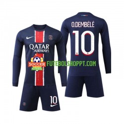 Camisola Júnior Paris Saint-Germain O Dembele 10 Principais Equipamento 2024-2025 Manga Comprida