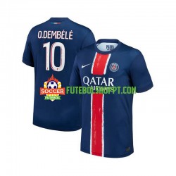 Camisola Homem Paris Saint-Germain Ousmane Dembele 10 Principais Equipamento 2024-2025 Manga Curta